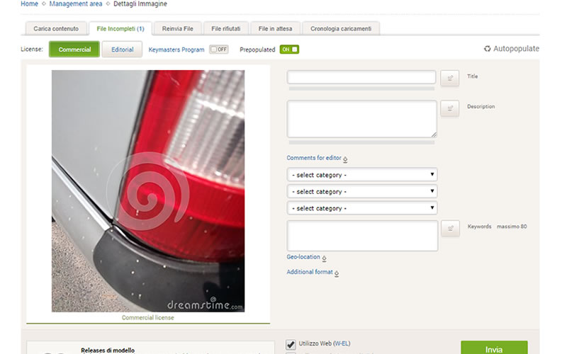 come vendere foto su Dreamstime